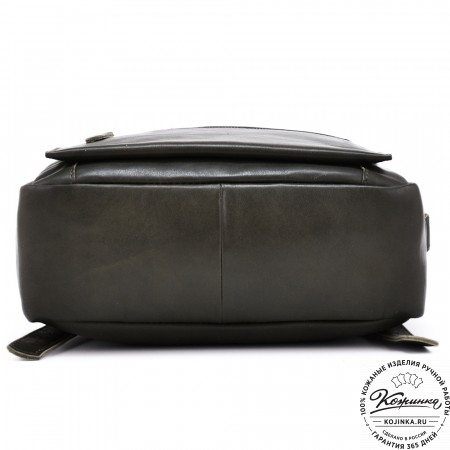 Кожаный рюкзак "Джессика" (хаки гладкая кожа)